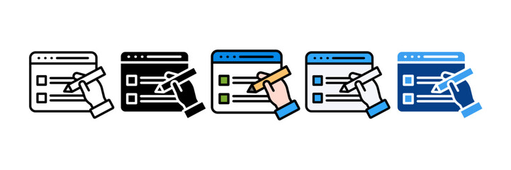 Listing  Icon Set Multiple Style Collection