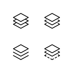 Layers icon set. Vector layers icon.