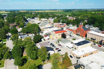 Fototapeta premium Aerial scene of Seaforth, Ontario, Canada