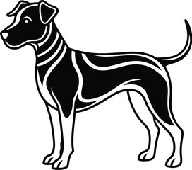 Dog silhouette vector designs 25