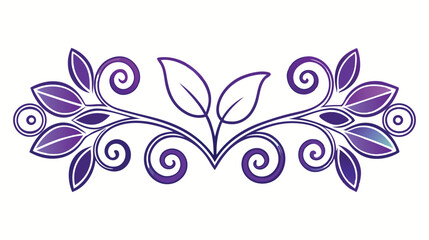 Floral butterfly vector illustration design element.