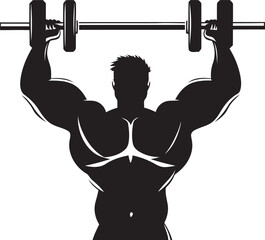 Naklejka premium man lifting weights