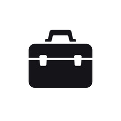 Tool box icon, toolbox pictogram on white, vector