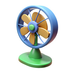 electric fan isolated on white background