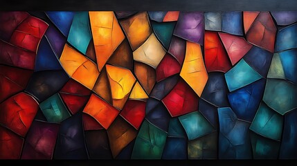 Fototapeta premium Abstract colorful mosaic art.