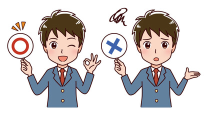 制服の学生のイラスト