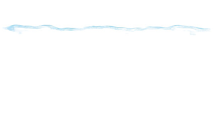 Abstract Blue Line Wave on Transparent Background Digital Illustration