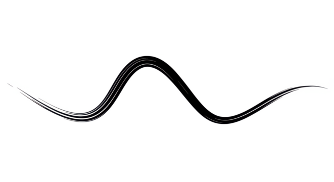 A flowing black and white line art with a wavy pattern against a black background illustration style