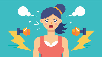 A woman with a constant look of exhaustion her energy levels depleted from excessive exercise as she struggles to keep up with her busy schedule and intense workout routine.. Vector illustration