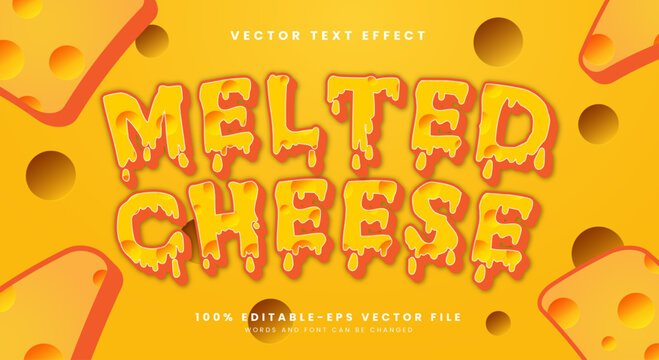 Melted Cheese editable text effect Template Suitable for cheese Theme