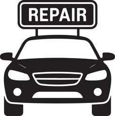 Car repair sign icon 