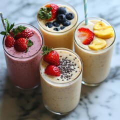 Four Colorful Smoothies (1)