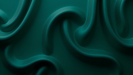 Fototapeta premium Background in dark green with gentle, undulating waves, providing a soothing and harmonious visual experience