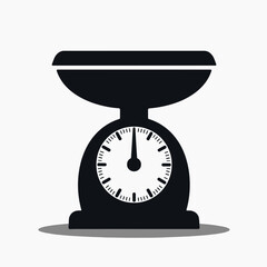 weight scale icon with black and white color scheme