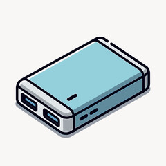 usb external hard drive  blue and silver  portable storage device