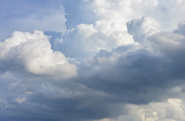 large stormy Clouds in the sky before rain