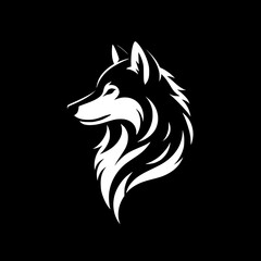 Fototapeta premium wolf head silhouette