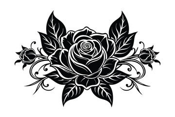 black and white flower