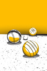 Petanque background. Sport concept
