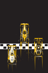 Motorsport car racing. Sports race concept
