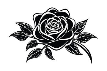 vector rose tattoo