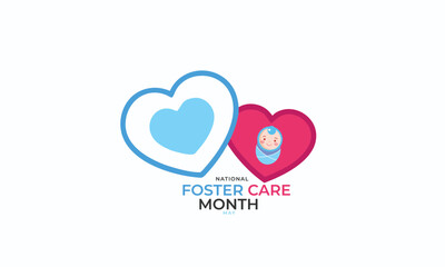 National Foster Care Month. background, banner, card, poster, template. Vector illustration.