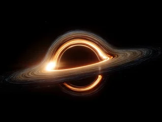 Fotobehang The wonders of black holes in the depths of space © cong