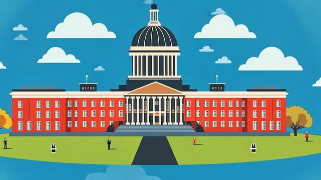 Floating Capitol Building on a Cloud