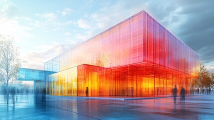 Fototapeta premium Sustainable architecture visualized with thermal and airflow maps