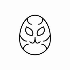 halloween mask easter icon vector sign