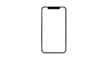A smartphone with a notched display and a black and white screen on a black background image