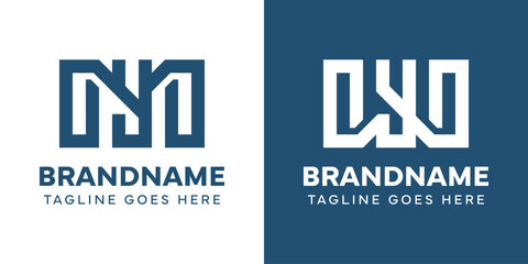 Obraz premium Letters MY and WY Monogram Logo, suitable for any brand with MY YM WY YW initials