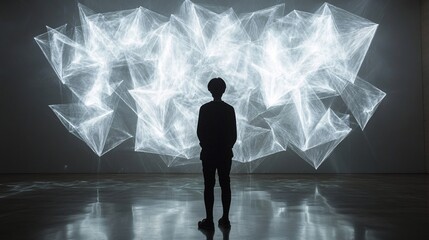 Data-to-art translator shown as geometric patterns forming live art