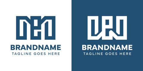 Letters ME and WE Monogram Logo, suitable for any brand with ME EM WE EW initials