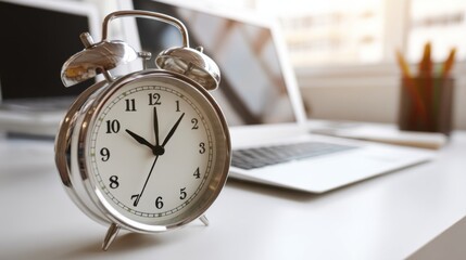Naklejka premium Time management in the office improves efficiency