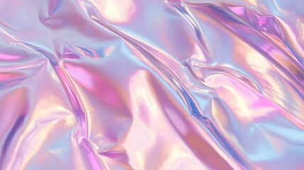 Futuristic holographic texture embracing iridescence creates a mesmerizing abstract backdrop for creative inspiration