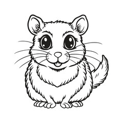 Simple illustration of a cute hamster.