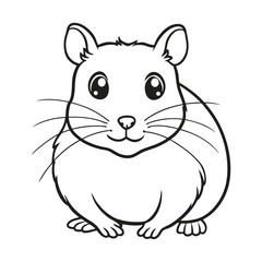 Simple illustration of a cute hamster.