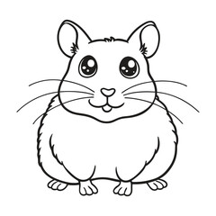 Simple illustration of a cute hamster.