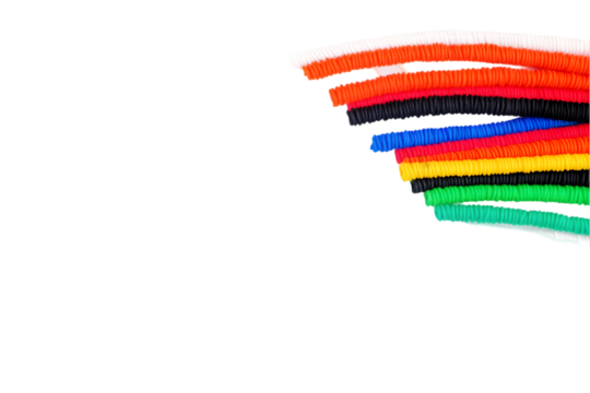 Abstract Illustration Of Colorful Lines On Transparent Background