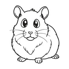 Simple illustration of a cute hamster.