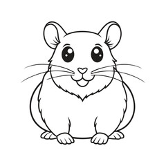 Obraz premium Simple illustration of a cute hamster.