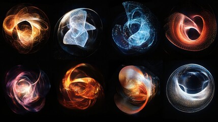 Visual remixing engine as rotating shapes and gradients