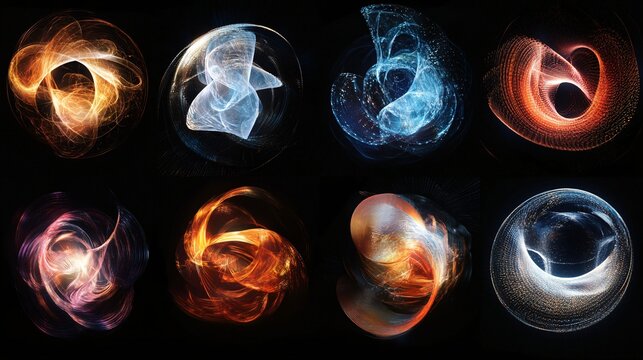 Visual remixing engine as rotating shapes and gradients