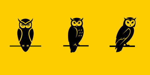 Owl Perched Logo Collection: Unique Designs