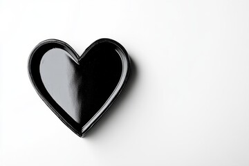 Fototapeta premium Heart shaped object on white isolated on white background
