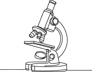 Minimalist microscope vector illustration