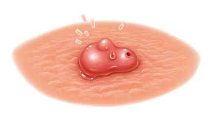 Isolated Mole on Skin