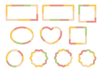 秋のカラフルフレームセット