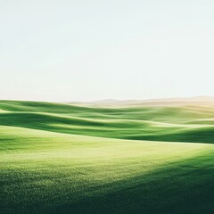 Obraz premium Rolling green hills under soft light